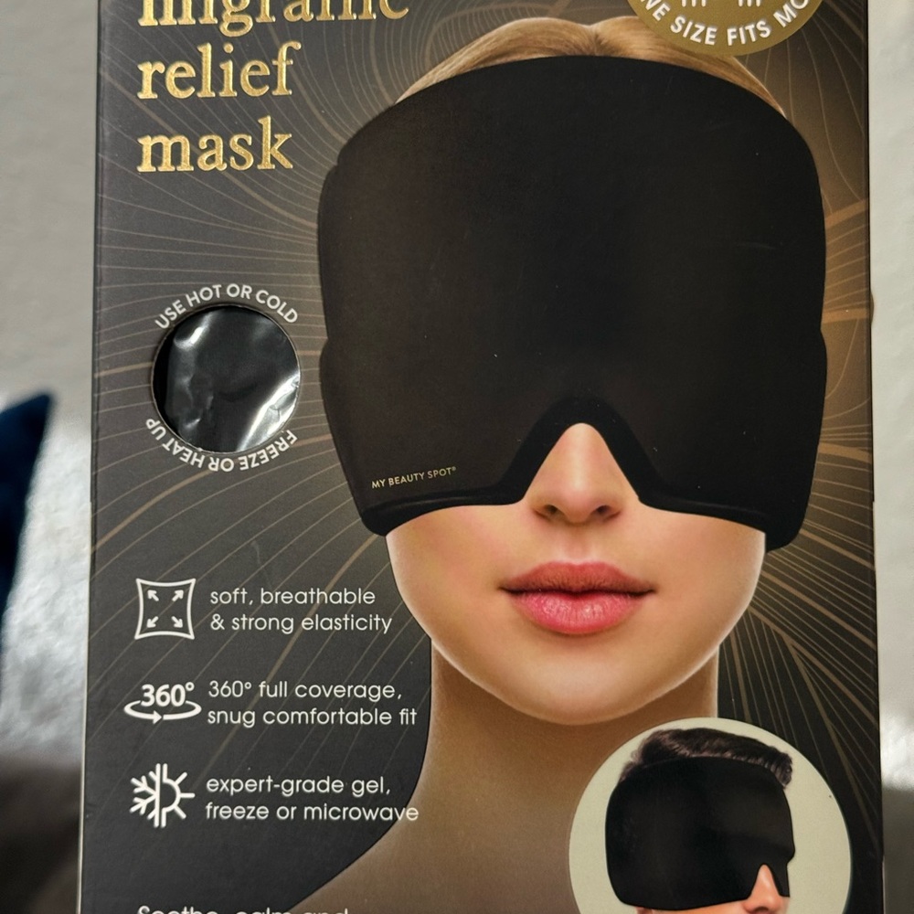 Black Migraine Relief Mask